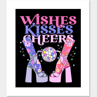 Happy New Year Retro Disco Dance Party Posters and Art